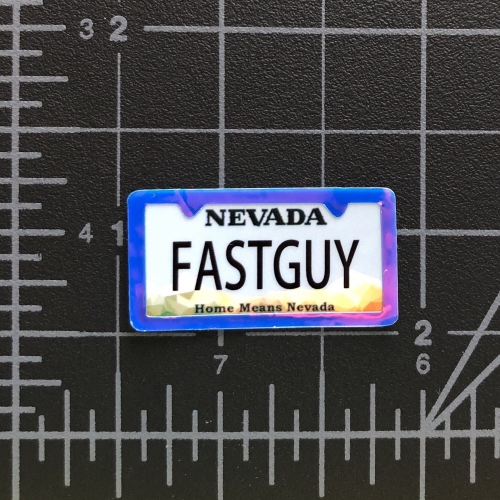 FAST GUY - RC Swag - Custom Miniature License Plate with License Plate Frame Embellishment