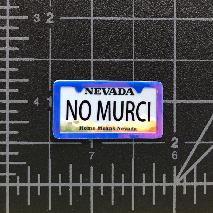 NO MURCI - RC Swag - Custom Miniature License Plate with License Plate Frame Embellishment