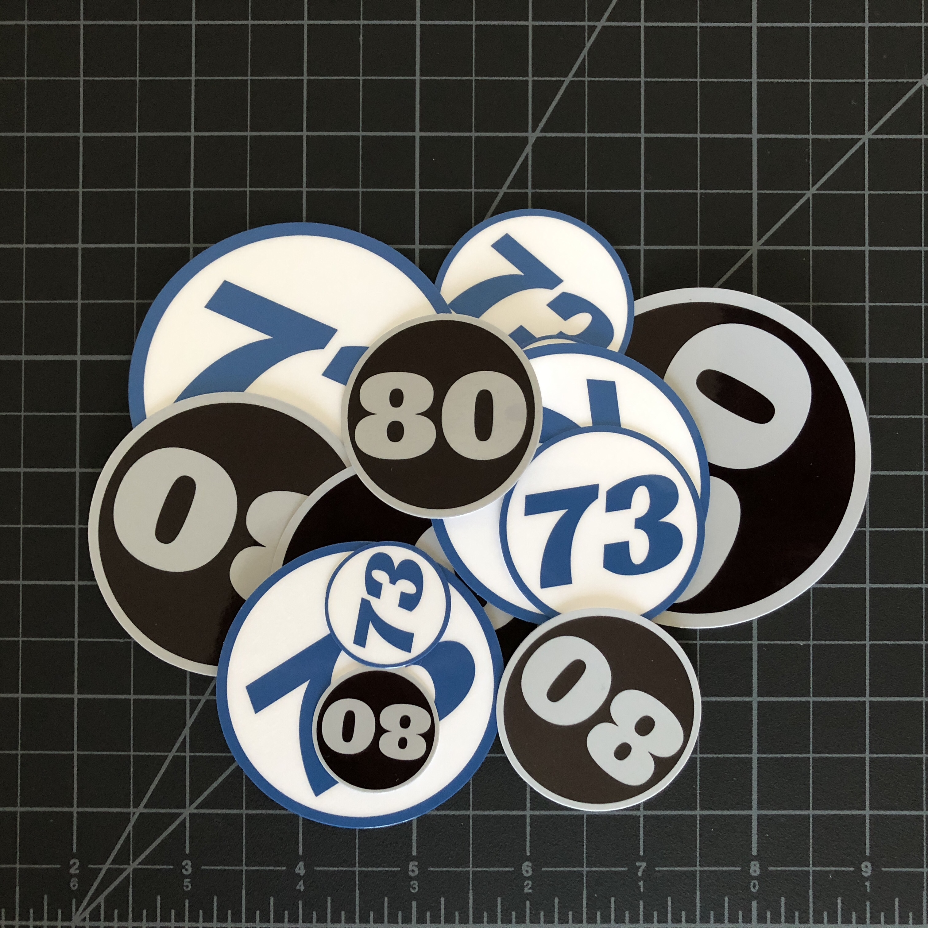 rc car number stickers