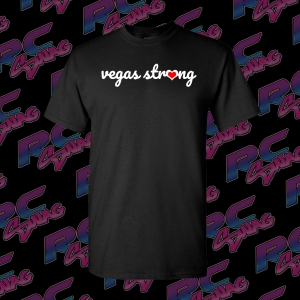 Vegas Strong with Red Heart O - Black Shirt - RC Swag