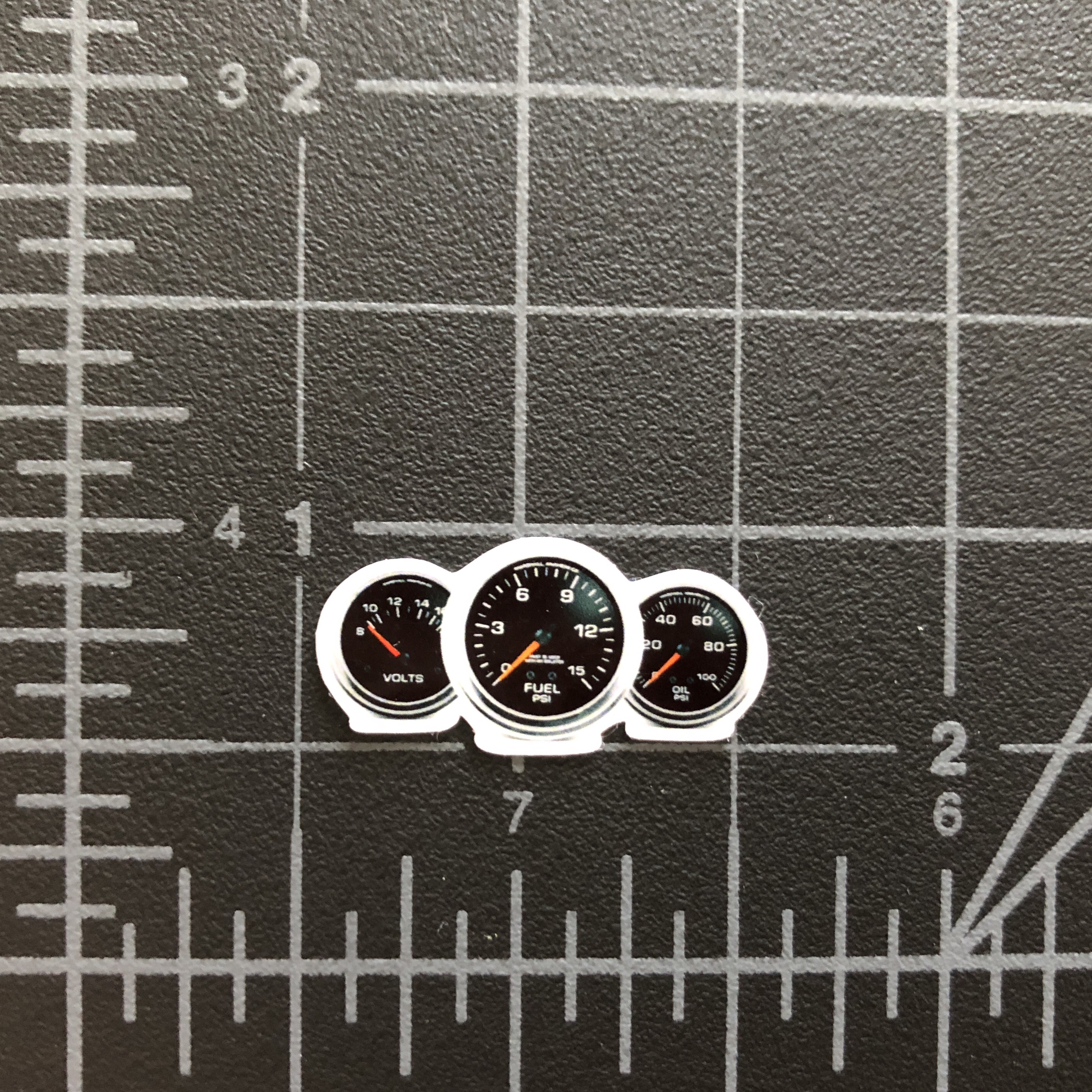 Dash Volts/Fuel/Oil Gauges Sticker Design RC SWAG Stickers, T