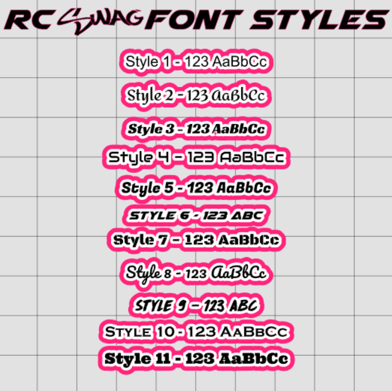 Custom Number Stickers - Rectangle/Square - RC SWAG - Stickers, T-Shirts,  Hoodies, RC Kits & More!