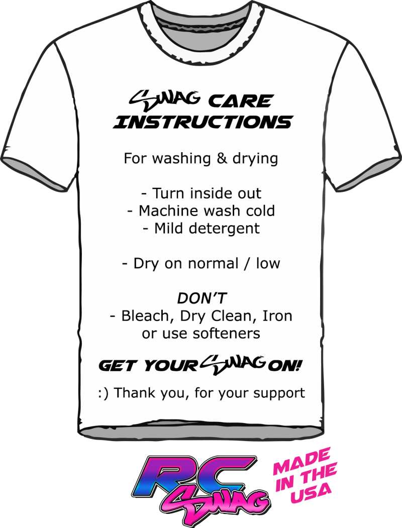 Care Instructions Custom Htv Apparel Rc Swag Stickers T Shirts Hoodies Rc Kits And More 