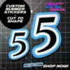 Custom Number Stickers - Die Cut