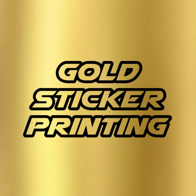 Sticker Printing Gold Metallic RC SWAG Stickers, TShirts