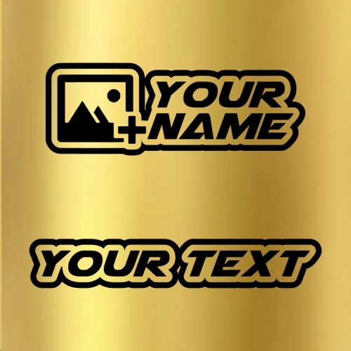 GOLD Metallic Custom Text / Name Stickers