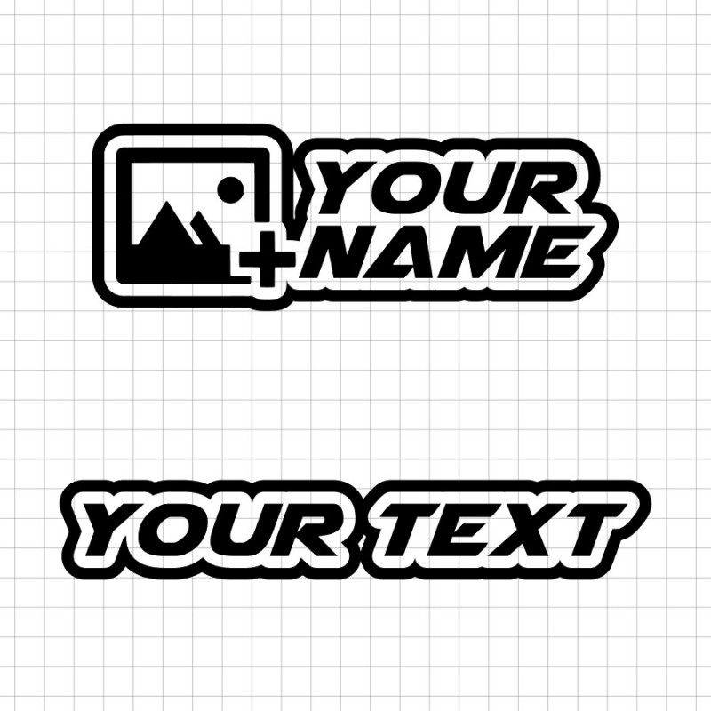 CLEAR Custom Text / Name Stickers - RC SWAG - Stickers, T-Shirts ...
