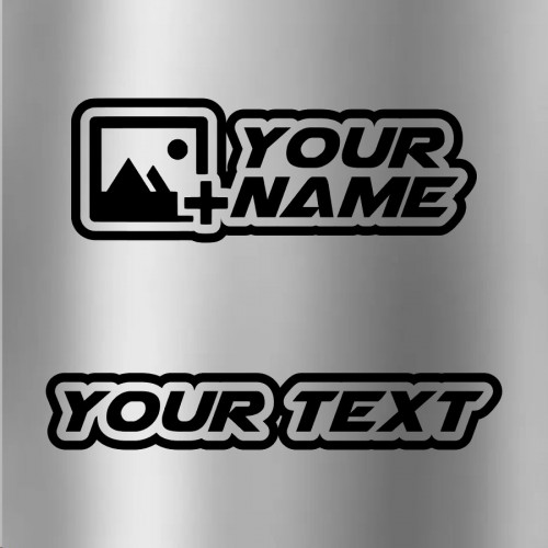 SILVER Metallic Custom Text / Name Stickers