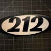 Custom Number Sticker Decals - Oval "Outlaw" Style