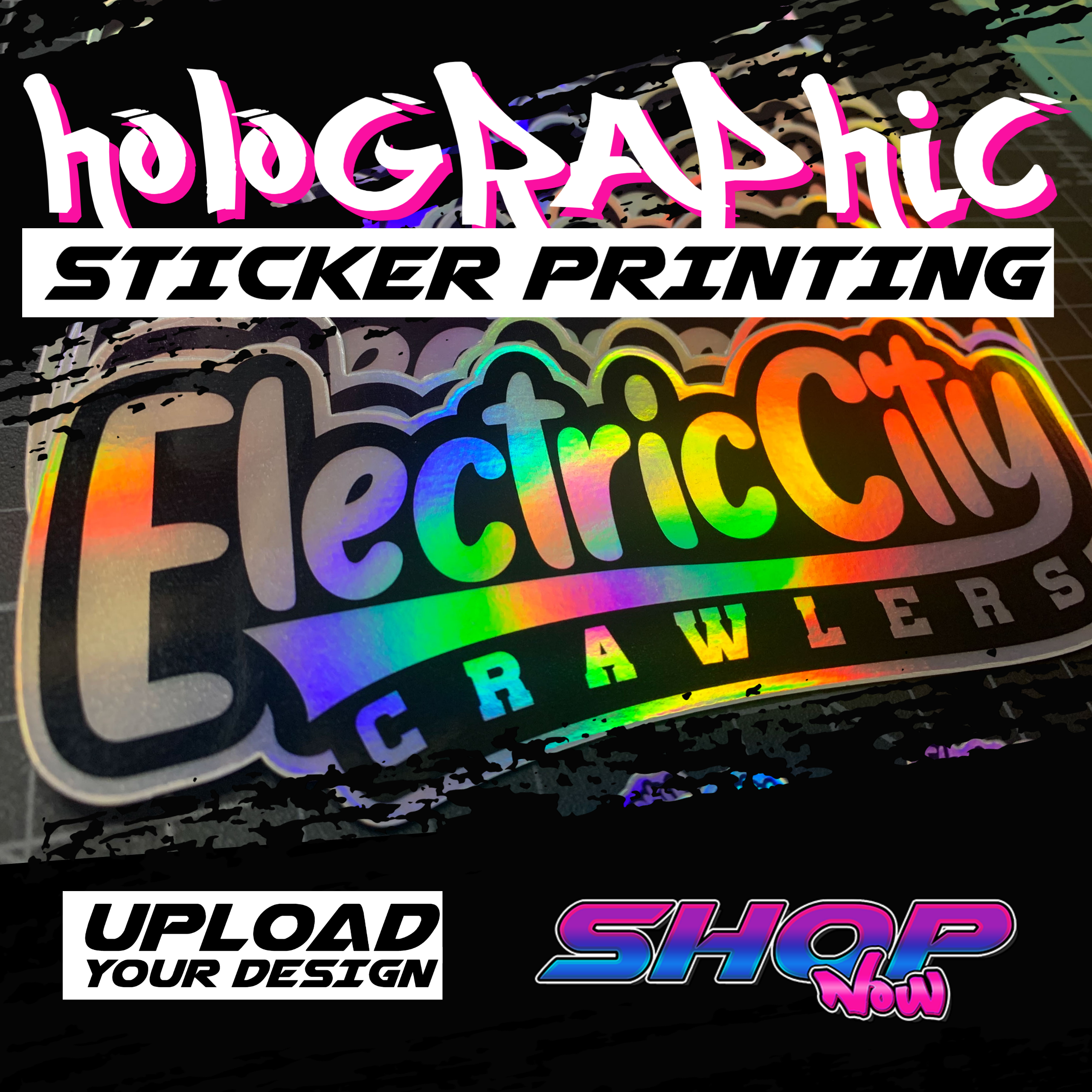 Sticker Printing - Holographic - RC SWAG - Stickers, T-Shirts