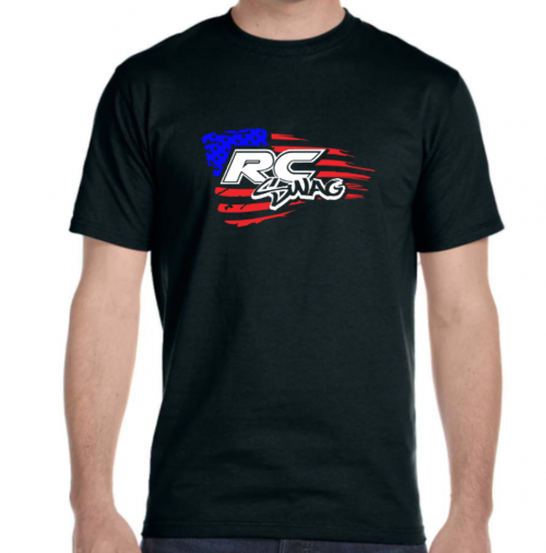 Distressed US Flag with RC SWAG Logo T-Shirt