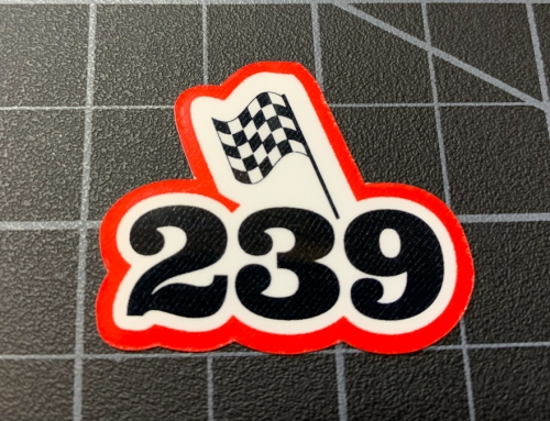Custom Number Stickers with Flag Icon