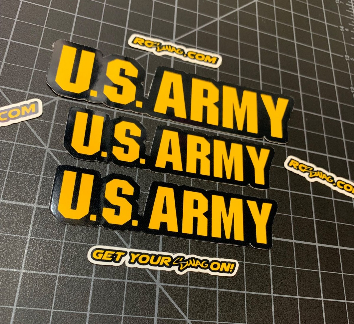 US ARMY Custom Text Stickers RC SWAG Stickers, TShirts, Hoodies