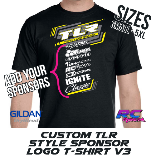 TLR Sponsor Logo T-Shirt - Tri Color Layout V3
