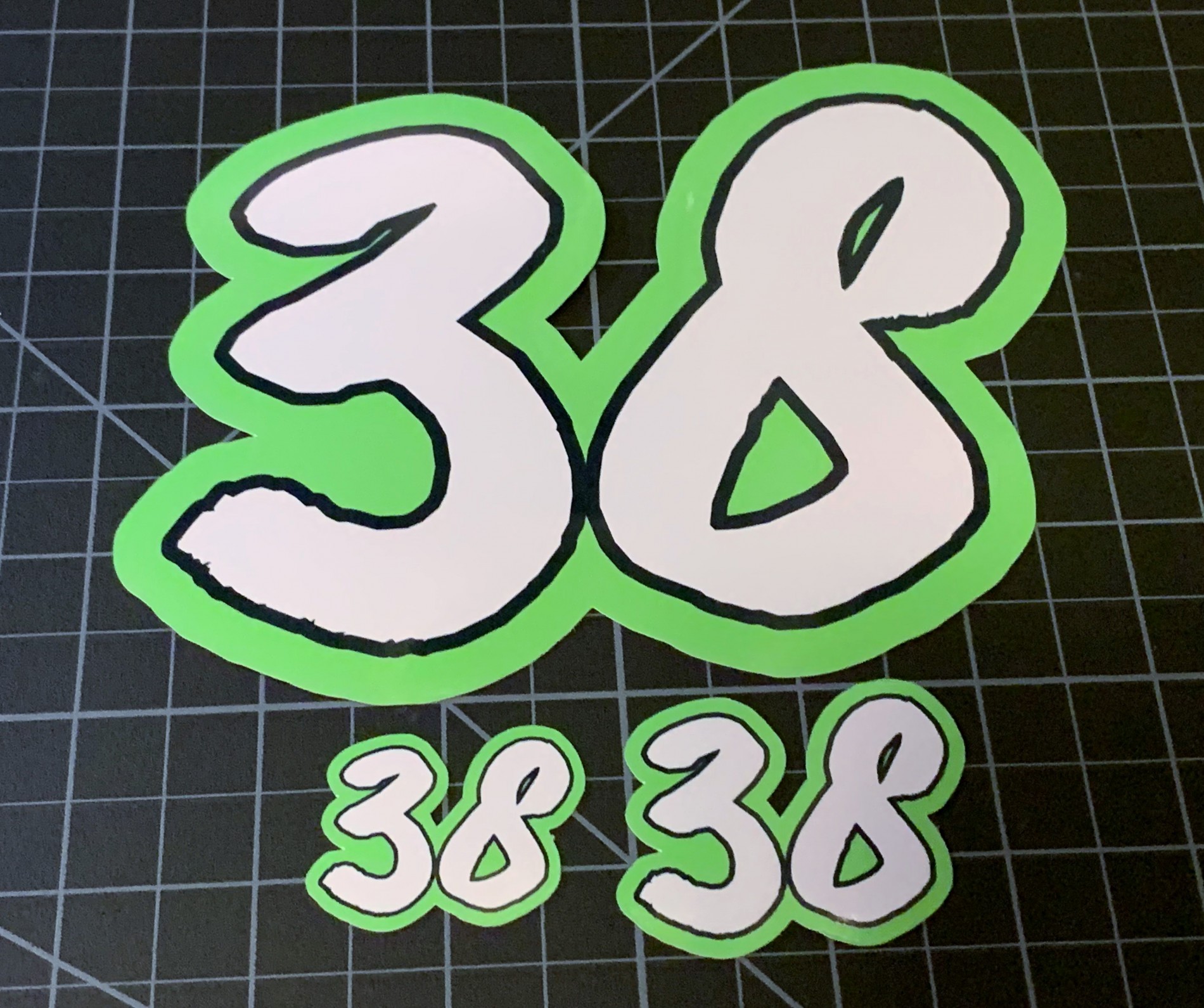 38 Number number' Sticker
