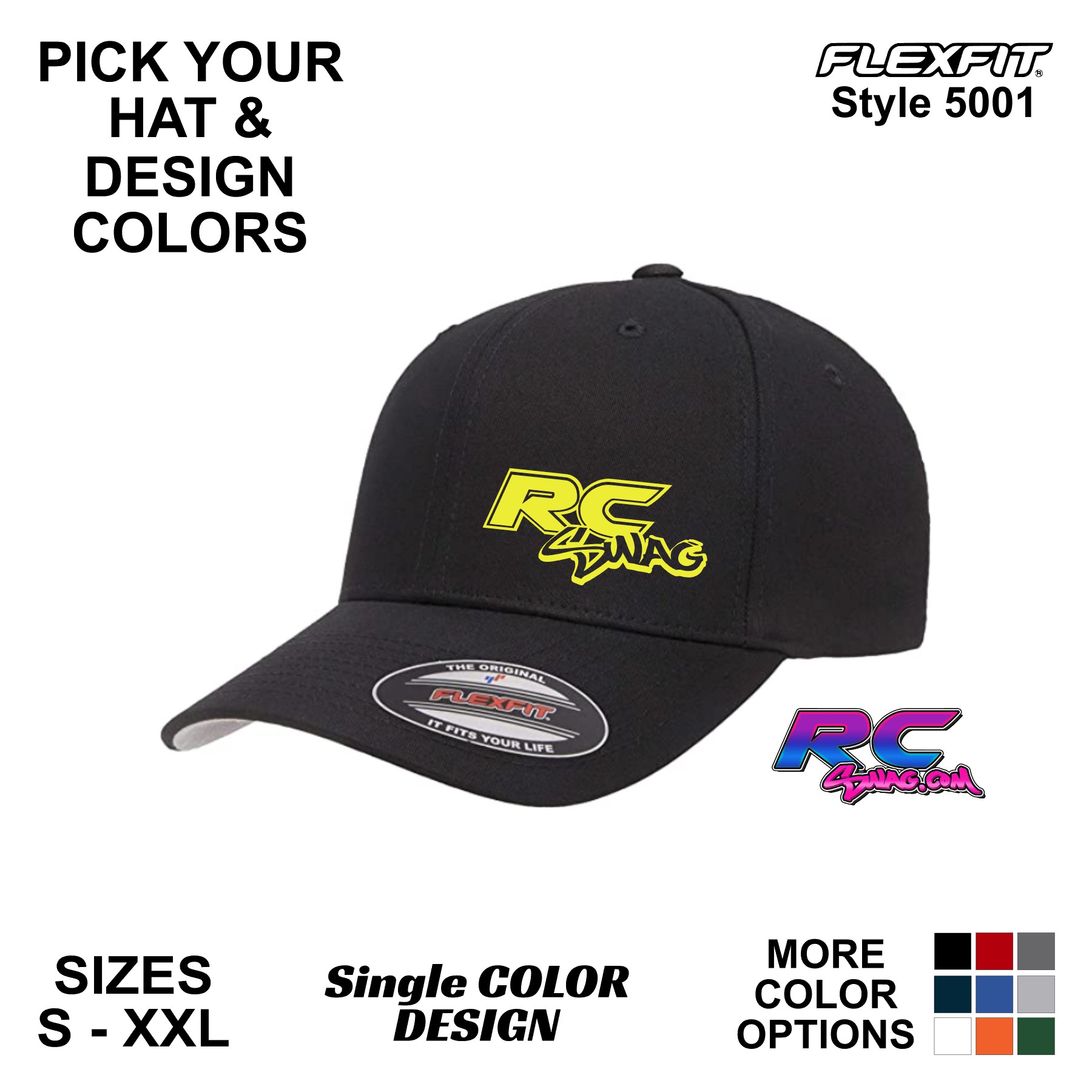 RC Sponsor Logo Hat - FlexFit 5001 - RC SWAG - Stickers, T-Shirts, Hoodies,  RC Kits & More!