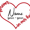 Forever in our hearts Memorial Sticker