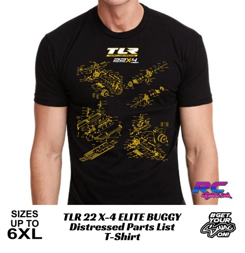 TLR 22 X-4 ELITE Buggy Distressed Parts Sheet Shirt