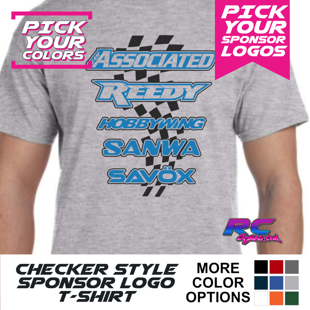 Sponsor Logo T-Shirt - 2-Color Outline Design - RC SWAG - Stickers