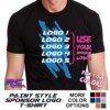 Paint Style Sponsor Logo T-Shirt