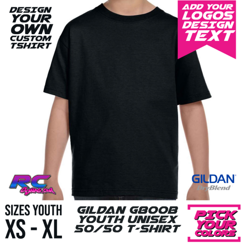 Design Your Own Custom - Youth T-Shirt (Gildan G800B 50/50)