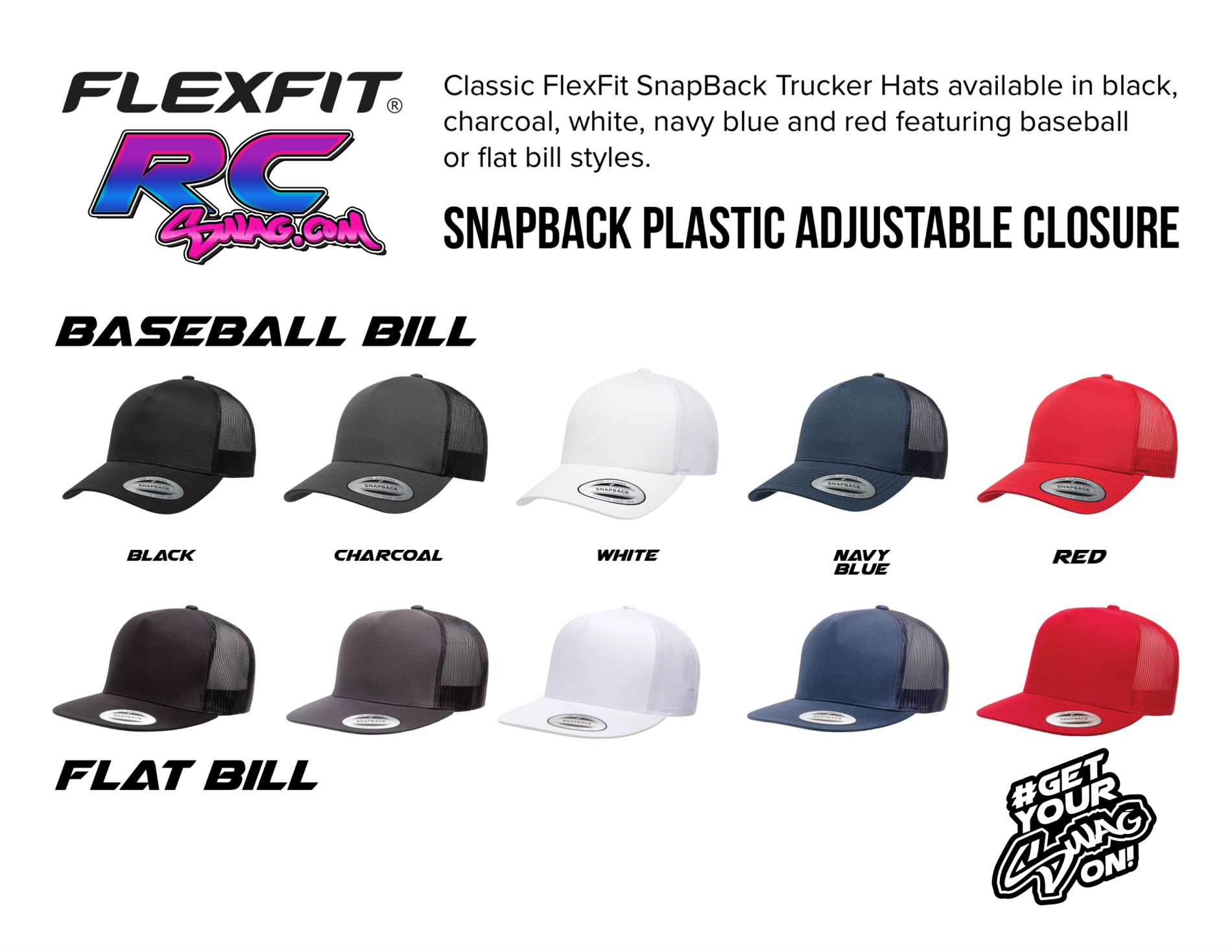 Design Your Own & Hoodies, - T-Shirts, Flat SnapBack RC SWAG Custom - Kits RC Trucker Stickers, - FlexFit - More! Hat Bill