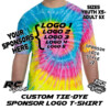 Custom Sponsor Logo Tie-Dye T-Shirt - Image 2