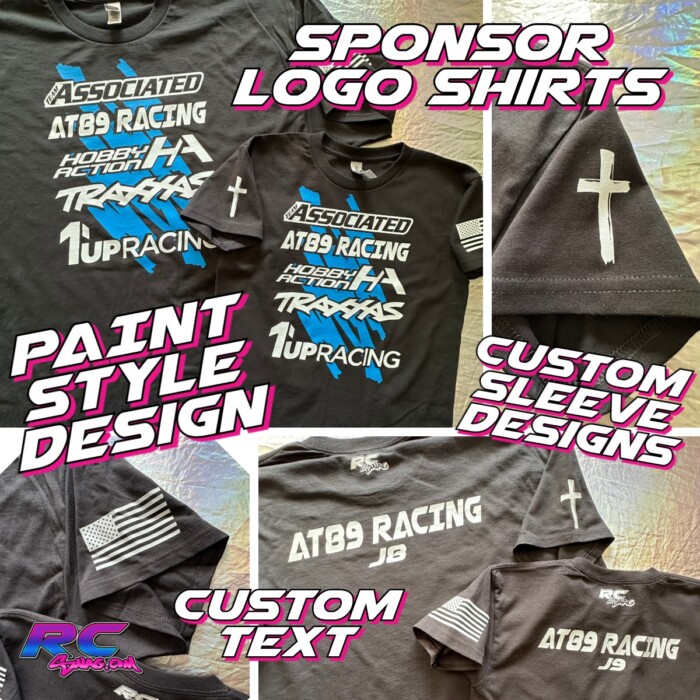 Paint Style Sponsor Logo Racing T-Shirt - Image 7